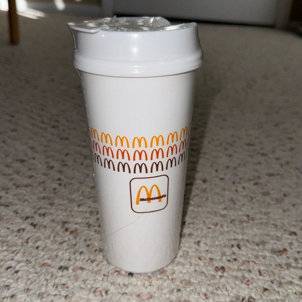 McDonald’s Golden Arches Retro Package Design Thermal Cup 16oz sealed tumbler